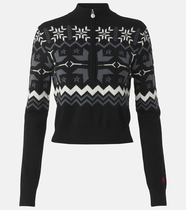  Perfect Moment Perfect Moment Nordic Intarsia Wool Half-zip Sweater 