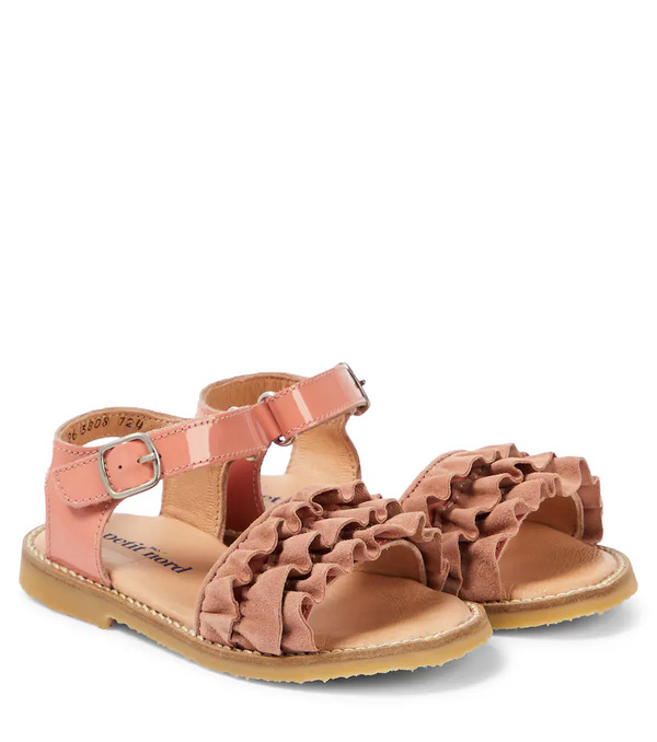  Petit Nord Petit Nord Ruffles Leather Sandals 