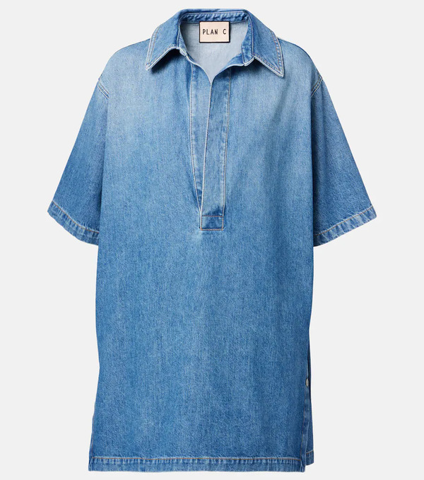  Plan C Plan C Oversized Denim Shirt 