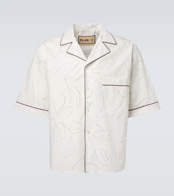  Plan C Plan C Printed Cotton Shirt 