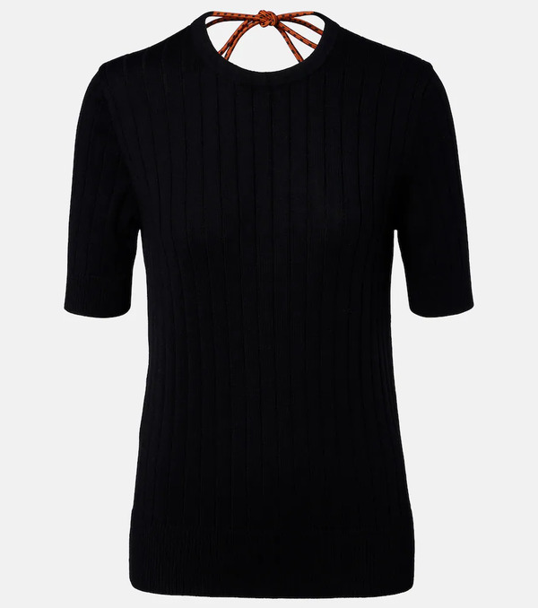  Plan C Plan C Ribbed-knit Cotton Top 