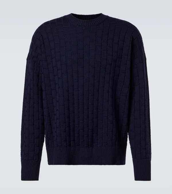  Plan C Plan C Ribbed-knit Wool Sweater 