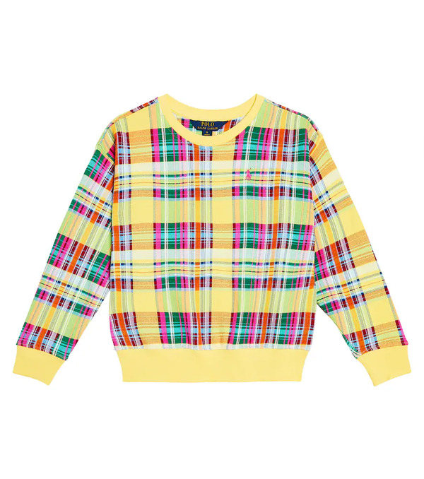  Polo Ralph Lauren Kids Polo Ralph Lauren Kids Checked Cotton-blend Sweater 