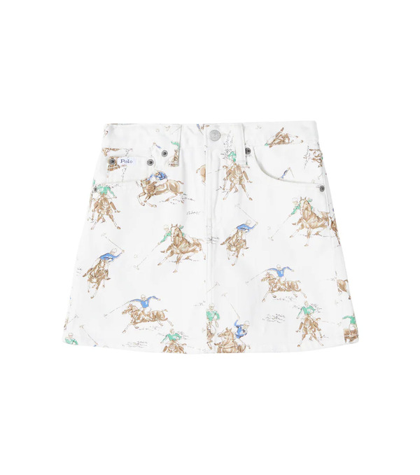  Polo Ralph Lauren Kids Polo Ralph Lauren Kids Printed Denim Skirt 
