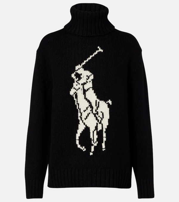  Polo Ralph Lauren Polo Ralph Lauren Logo Wool Turtleneck Sweater 