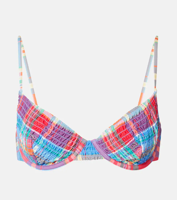  Polo Ralph Lauren Polo Ralph Lauren Uw Balconette Bra Checked Bikini Top 