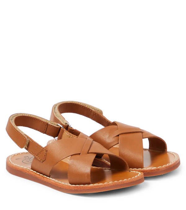  Pom D'api Pom D'api Plage-stitch Cross Leather Sandals 