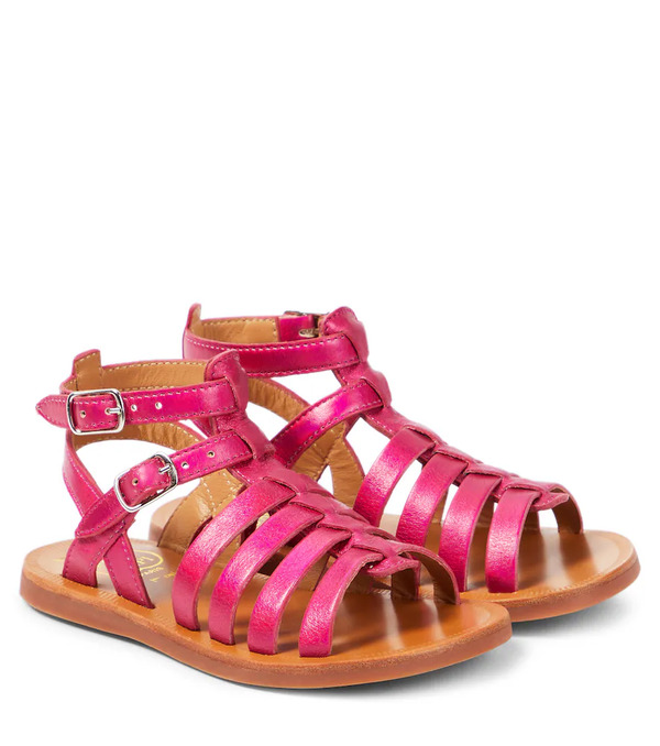  Pom D'api Pom D'api Plagette Gladiator Metallic Leather Sandals 