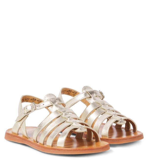  Pom D'api Pom D'api Plagette Strap Metallic Leather Sandals 