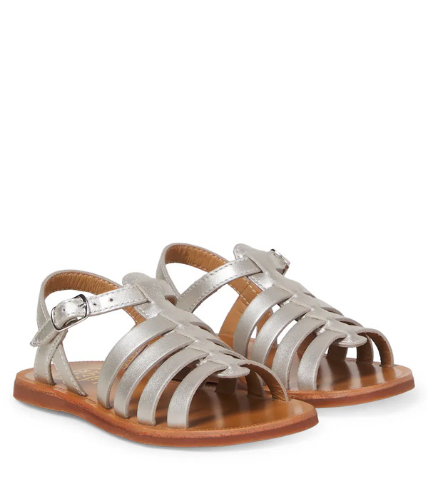  Pom D'api Pom D'api Plagette Strap Metallic Leather Sandals 