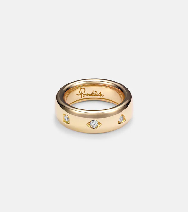  Pomellato Pomellato Iconica 18kt Rose Gold Ring With Diamonds 