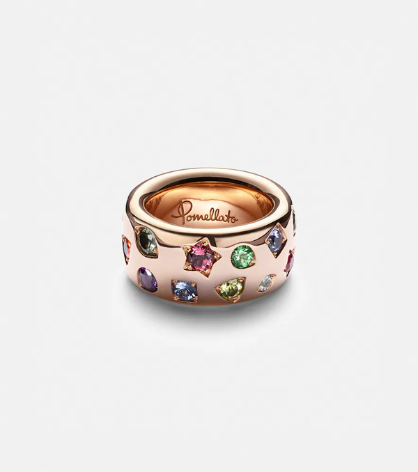  Pomellato Pomellato Iconica Large 18kt Rose Gold Ring With Gemstones 