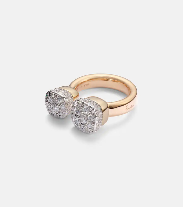  Pomellato Pomellato Nudo 18kt Rose And White Gold Ring With Diamonds 