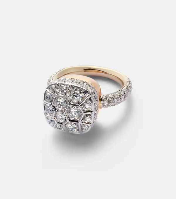  Pomellato Pomellato Nudo Solitaire Assoluto 18kt Rose And White Gold Ring With Diamonds 