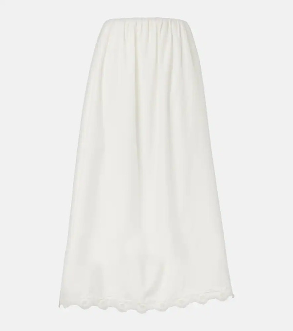  Posse Posse Antoinette Embroidered Cotton Maxi Skirt 