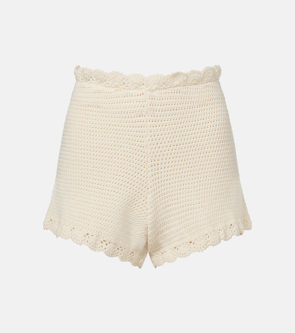  Posse Posse Dylan Crochet Scalloped Shorts 