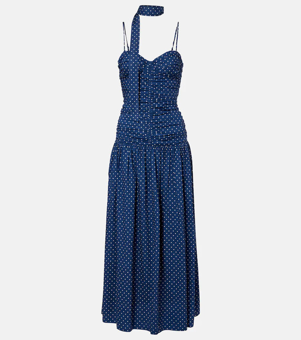  Posse Posse Edie Polka-dot Midi Dress 