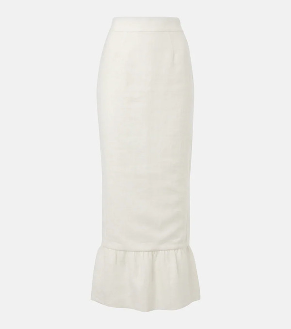  Posse Posse Matilda Tiered Linen Pencil Skirt 