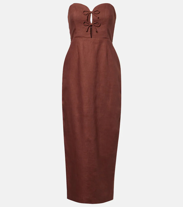  Posse Posse Sabine Linen Midi Dress 