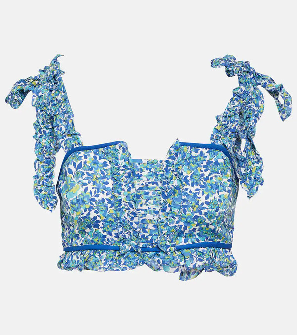  Poupette St Barth Poupette St Barth Ariane Floral Crop Top 
