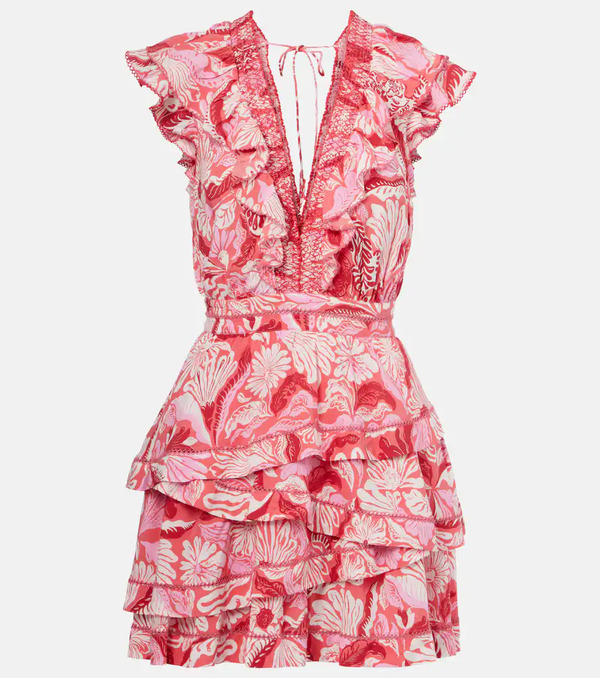  Poupette St Barth Poupette St Barth Carol Floral Satin Minidress 