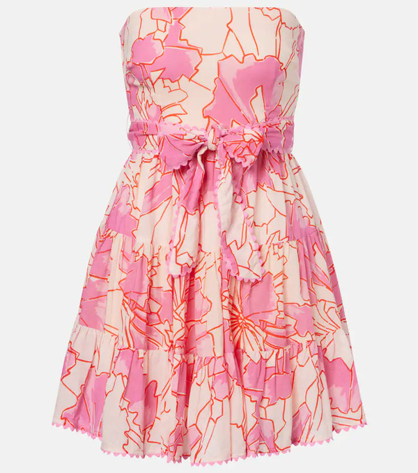  Poupette St Barth Poupette St Barth Christine Printed Cotton Minidress 