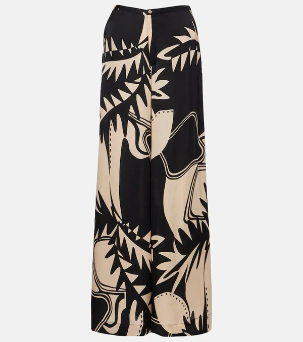  Poupette St Barth Poupette St Barth Clea Printed Wide-leg Pants 
