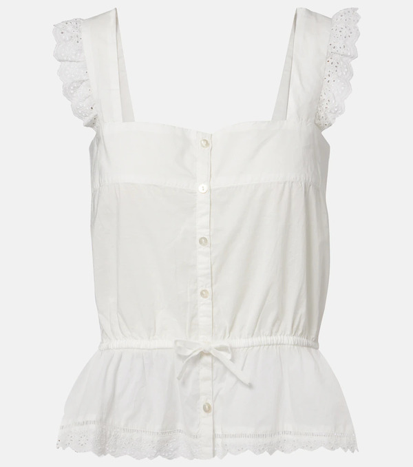  Poupette St Barth Poupette St Barth Clive Cotton Poplin Top 