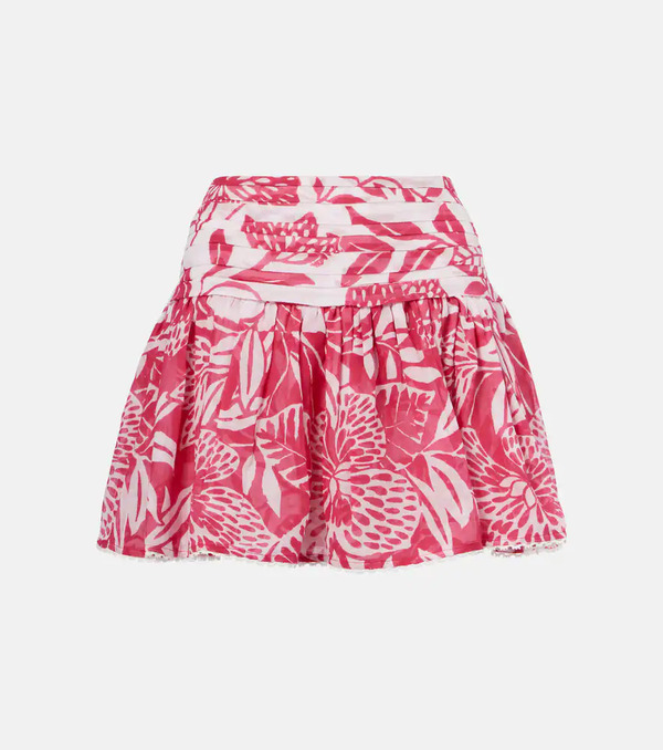  Poupette St Barth Poupette St Barth Colleen Floral Cotton Miniskirt 