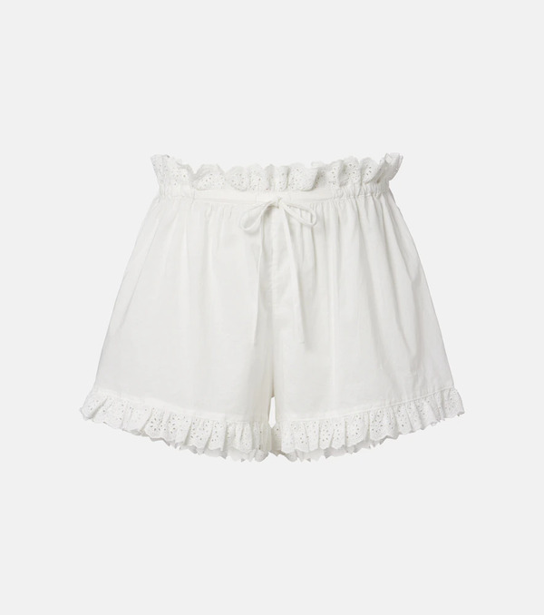  Poupette St Barth Poupette St Barth Cory Pointelle Cotton Shorts 
