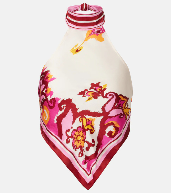 Poupette St Barth Poupette St Barth Guilia Printed Halterneck Top 