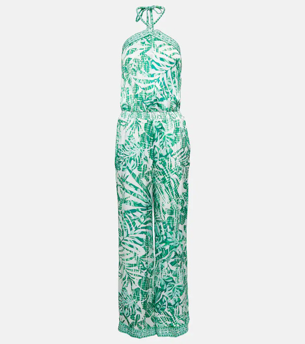  Poupette St Barth Poupette St Barth Isabelle Printed Halterneck Jumpsuit 