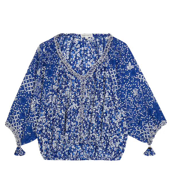  Poupette St Barth Kids Poupette St Barth Kids Ariel Floral Blouse 