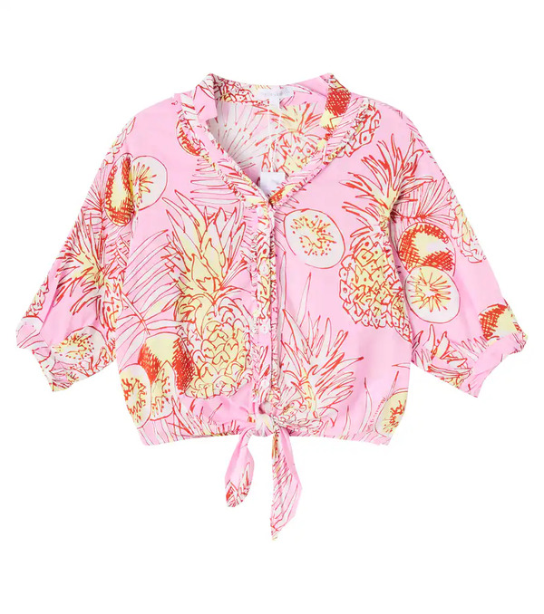  Poupette St Barth Kids Poupette St Barth Kids Azia Printed Crop Top 