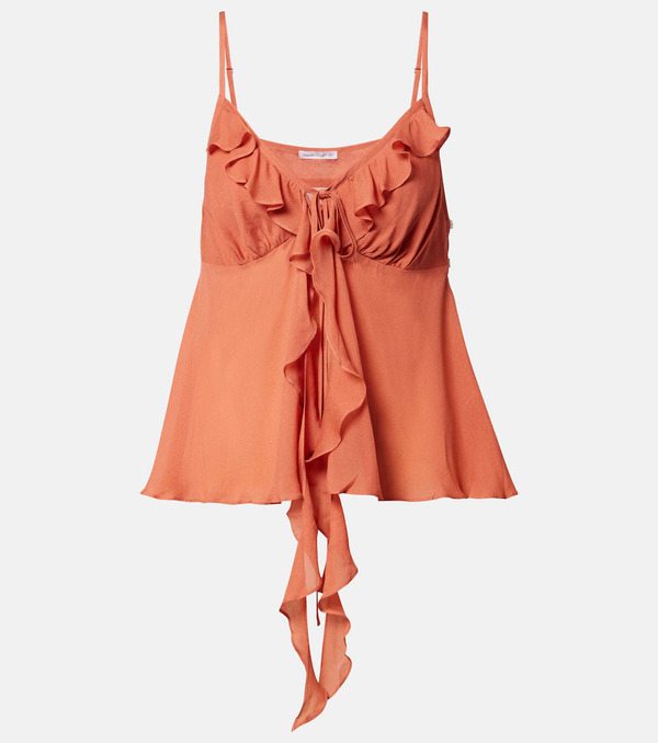  Poupette St Barth Poupette St Barth Maja Ruffled Chiffon Top 