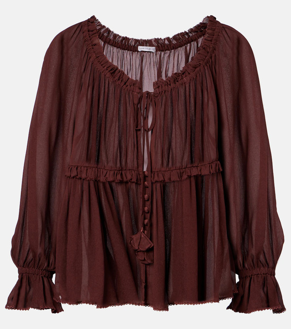  Poupette St Barth Poupette St Barth Moon Ruffled Blouse 
