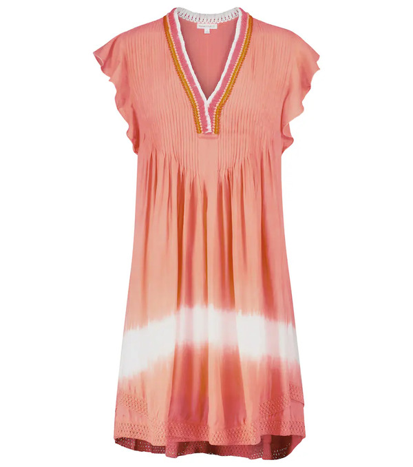  Poupette St Barth Poupette St Barth Sasha Fringed And Tie-dye Minidress 