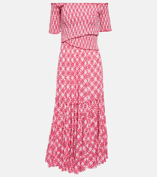  Poupette St Barth Poupette St Barth Soledad Printed Midi Dress 