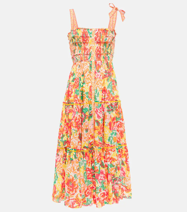  Poupette St Barth Poupette St Barth Triny Printed Midi Dress 