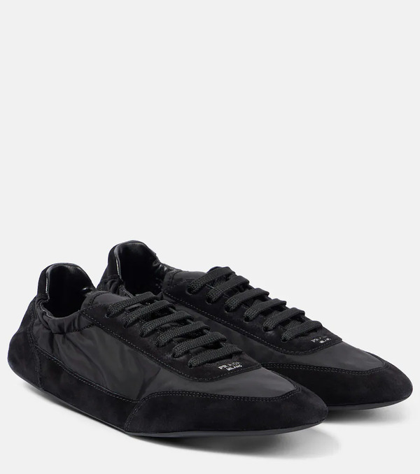  Prada Prada Collapse Re-nylon Suede-trimmed Sneakers 