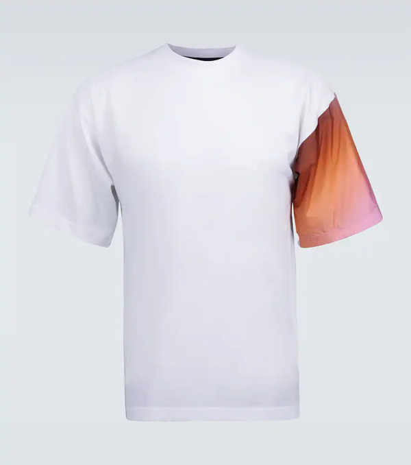 Prada Prada Contrast-sleeve T-shirt 
