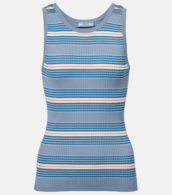  Prada Prada Cotton Ribbed-knit Tank Top 