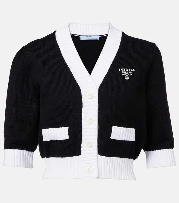  Prada Prada Cropped Cotton Cardigan 