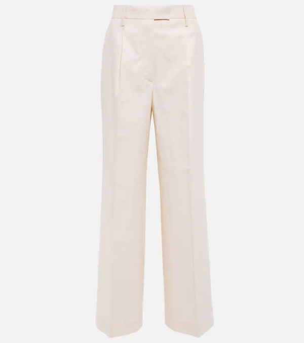 Prada Prada Cupro High-rise Wide-leg Pants 