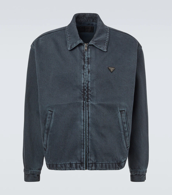  Prada Prada Denim Blouson Jacket 