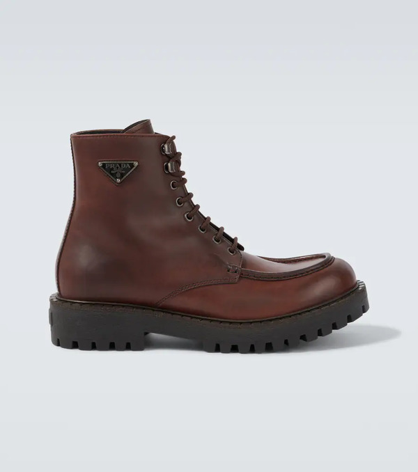  Prada Prada Leather Lace-up Boots 