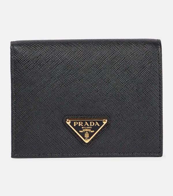  Prada Prada Logo Saffiano Leather Wallet 