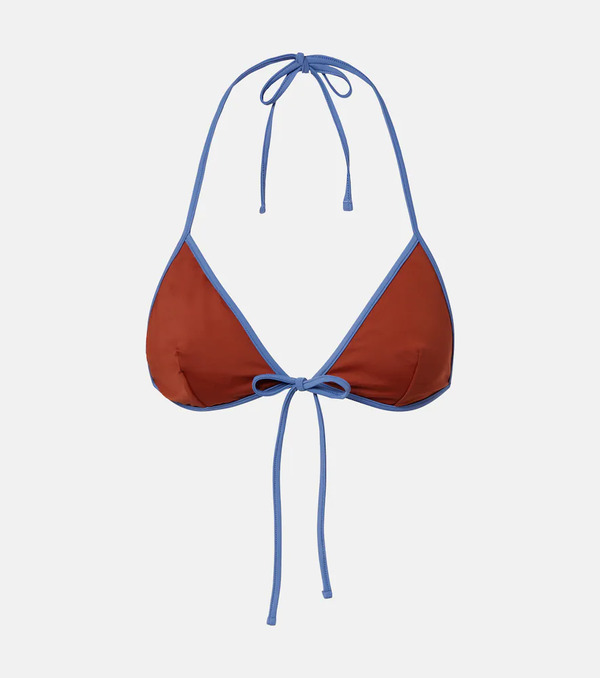  Prada Prada Logo Triangle Bikini Top 