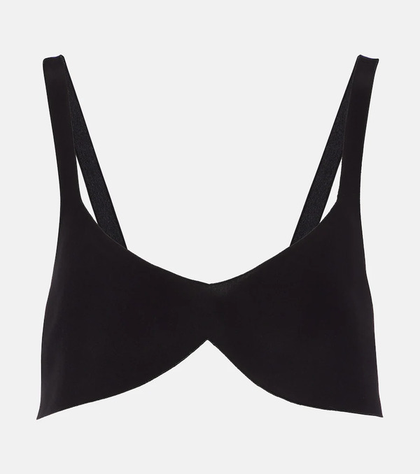  Prada Prada Oversized Silk Crãªpe De Chine Bra Top 