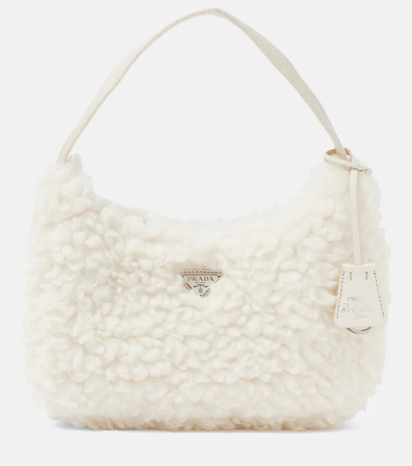  Prada Prada Re-edition 2000 Mini Shearling Shoulder Bag 
